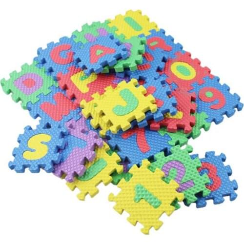 36PCS/Set Alphabet & Numerals Baby Kids Play Mat 17.8*13.5*1.7cm Crawling Mat Double Baby Carpet Rug Educational Toy Soft Mats