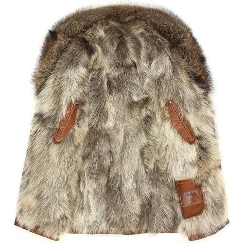 Leather Winter Jacket Natural Raccoon Fur Coat Men Genuine Sheepskin Luxury Jackets Chaqueta LSY069325 MY1363