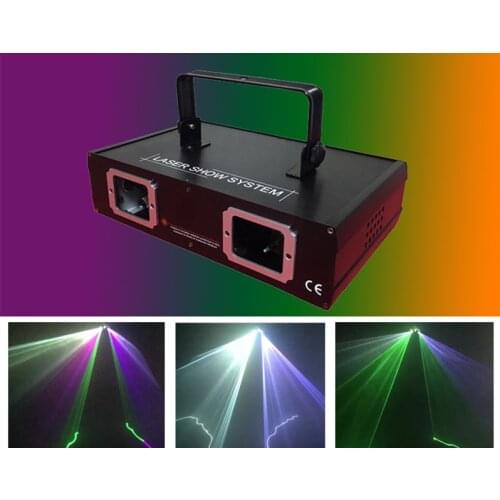 Hot Sell 2 Lens Red Green Blue Color Laser Light DMX 512 Professional RGB DJ Party Show Club Holiday Home Bar Laser Projector