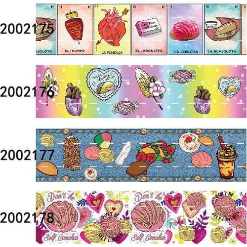 FLRARIBBONS 22mm 38mm 75mm mexican food ribbon