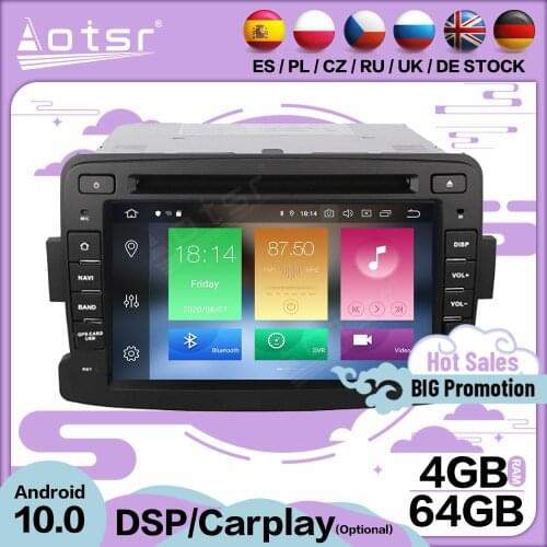 Carplay Multimedia Stereo Android Player For RENAULT DUSTER 2012 2013 2014 2015 2016 GPS BT Audio Radio 2 Din Receiver Head Unit