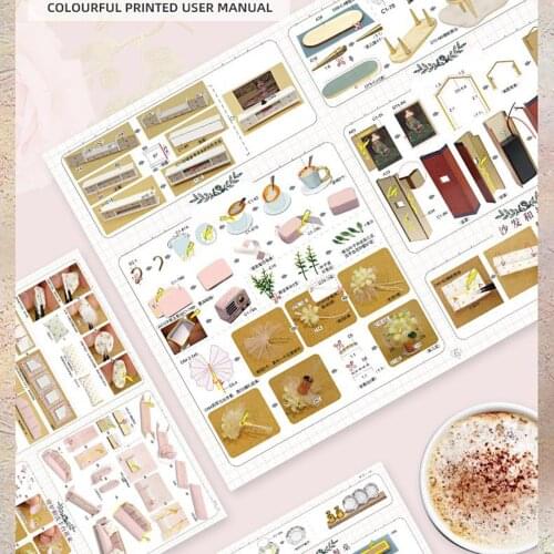 DIY Mini Dollhouse Wood Furniture Kit Garden House Handmade Cottage Creative Toy