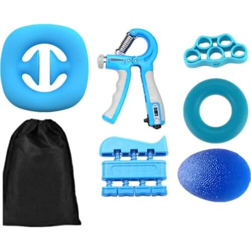 7pcs Hand Grip Set Power Strength Expander Strengthener Adjustable Hand Gripper Finger Exerciser Rehabilit Hand Trainer Expand