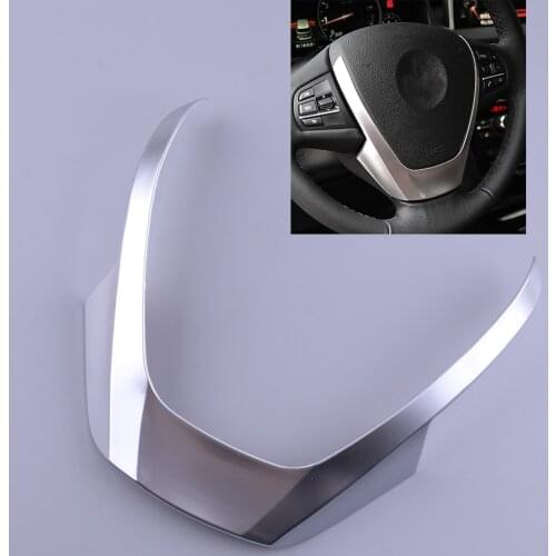 Car Silver Steering Wheel Cover Trim Frame Styling Fit For BMW X3 F25 X4 F26 X5 F15 2014 2015 2016