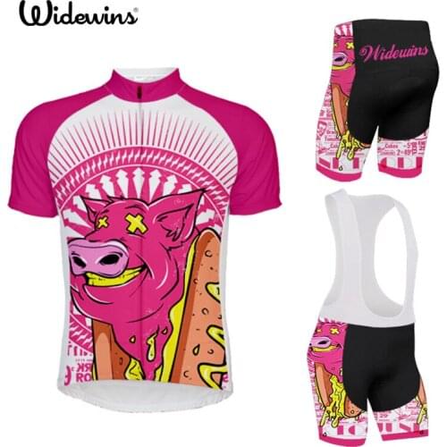 New Quick Dry Breathable cycling jersey for women short sleeve Bicycle clothing cycling shirt pink pig White Hamburger 5628