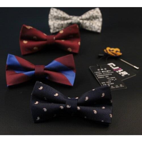 18color new Korean fashion designer high quality mens women bow tie jacquard print striped business butterfly bowtie 10pcs/lot