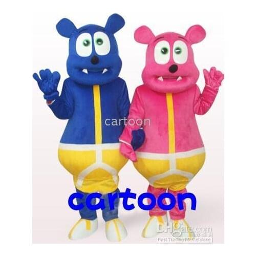 New Blue And Rose Bear suit mascot costume Halloween cosplay Adult Advertising foam costumes free shipping