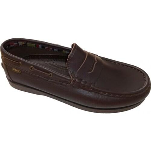 Boys leather Tobago Flam loafers