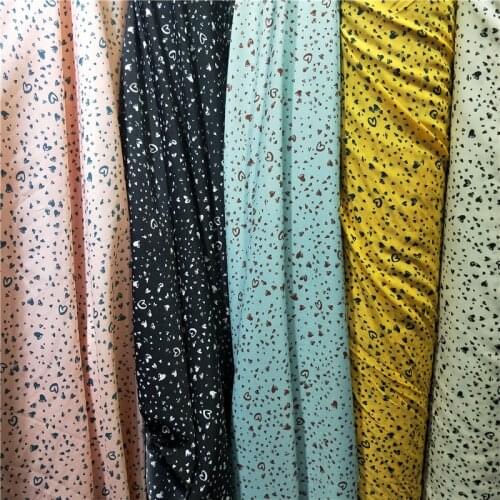 Dress Trousers Fabric Slightly Stretchy Crepe Chiffon Heart Poly DIY Fabric for Dress Blouse Dress Qualified