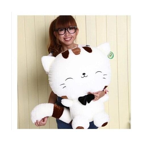 Plush 70cm cute kitty white beige cat plush toy cat doll gift w3886