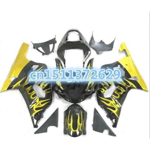Brand new Fairings for black yellow flames bodywork 2006 2007 A GSXR 600 750 ABS K6 BACARDI GSXR600 GSXR750 set for SUZUKI ABS