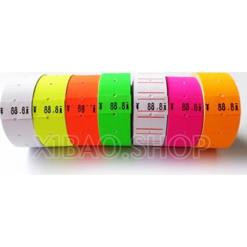 10 Roll X 500 Tags Sticker Price Adhesive label Refill for Mx-5500 L5500 Mx989 Price Gun Labeller 2.1cm x 1.2cm Free shipping