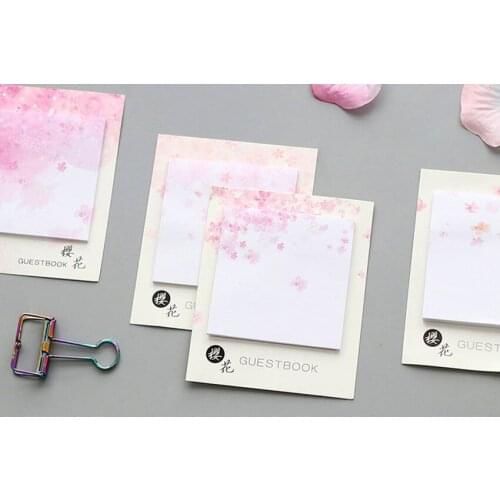30pcs/pack Beautiful cherry blossom Japanese Note Stickers Cute Memo Stickers Study Office Supplies Sticky Notes Gift