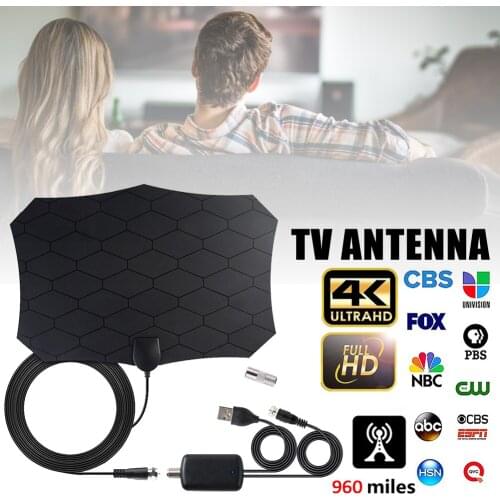 HDTV Antennas Super Thin Indoor Mini HD Digital TV Antenna DVB-T2 Highquality Quick Delivery Support Drop Shipping Richly