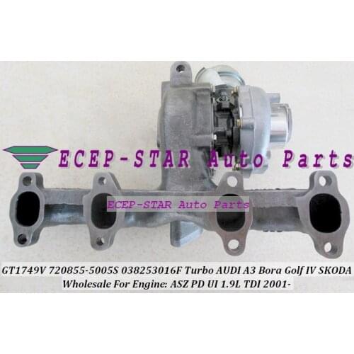 Turbo GT1749V 720855 720855-0005 720855-0001 03G253016Q 038253016FV510 For AUDI A3 For Volkswagen VW Bora Golf IV ASZ PD UI 1.9L