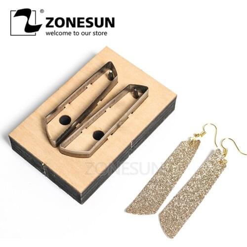 ZONESUN E6 leather earring cutting die paper art leather decoration tool for die cutting machine DIY handicraft cutter