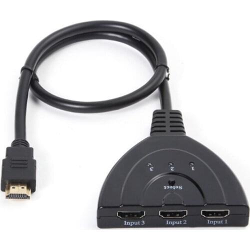 1.4 version hdmi splitter 3 in 1 out HDMI switcher supports HD for TV/DVD/Monitor/computer