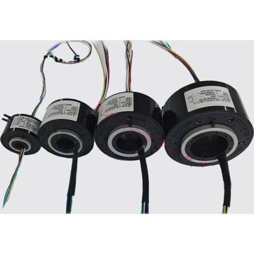 1PCS 6ch 2A 5A 15A 20A 6 Wires 12.7/25.4/38.1/50/60mm Hollow Shaft Slipring Conductive Collector Rotary Joint Slip Ring 600RPM