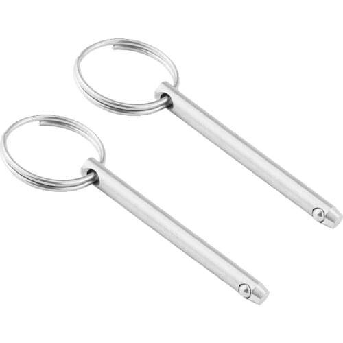 2pcs Stainless steel 316 quick release 6.3mm pin Bimini boat pin detent ring