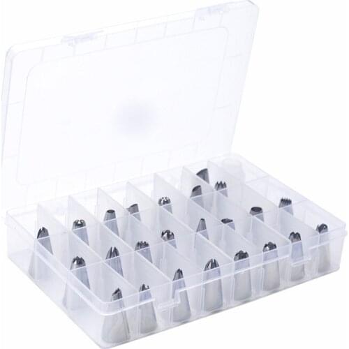 24 Pastry Nozzle Beaks Set Cake Cookies Full Set of Pastry Nozzle Tools with Converter Mastering