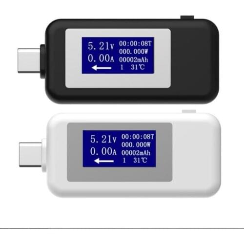4-30V USB Tester Type C LCD Digital Current Voltage Charger Capacity Voltmeter Ammeter Detector Power Bank Charger Indicator