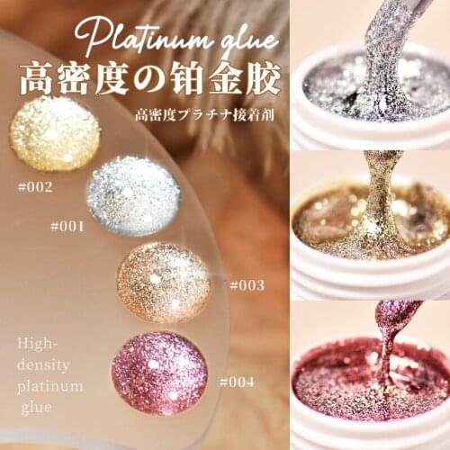 4 Colors High-density Nail Art Gold Silver And Platinum Drawable Line Painted Nail Glue Creative Line Manicure UV Nail Gel Tools