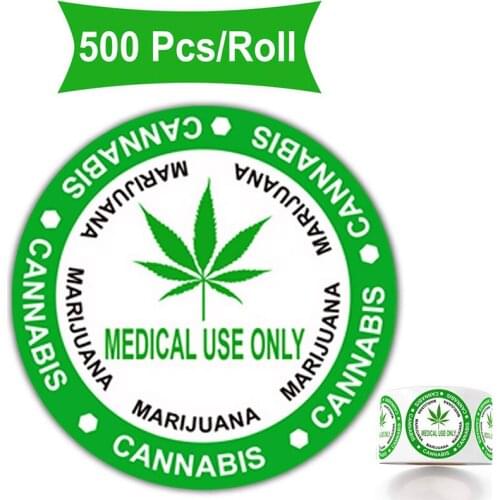 500 Rustic Style Warning Labels - Medical USE ONLY - 1.5 Inch Round Circles Adhesive Warning Stickers (Green)