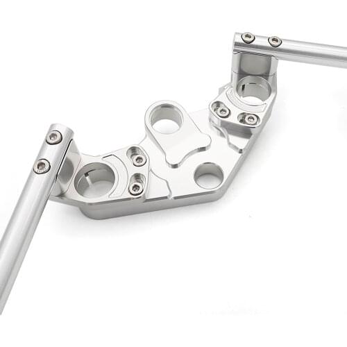 CNC Aluminum Motorcycle Lowering Triple Tree Front End Upper Top Clamp Clip on ons Handlebar Fork for Kawasaki Ninja 300 250
