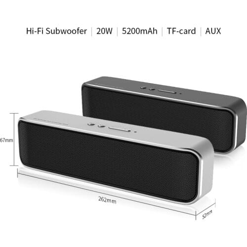 TWS Subwoofer Audio Speakers Wireless Bluetooth Bookshelf Speaker Profesional Support TF Aux Sound Box Usb Music MP3 Light Metal
