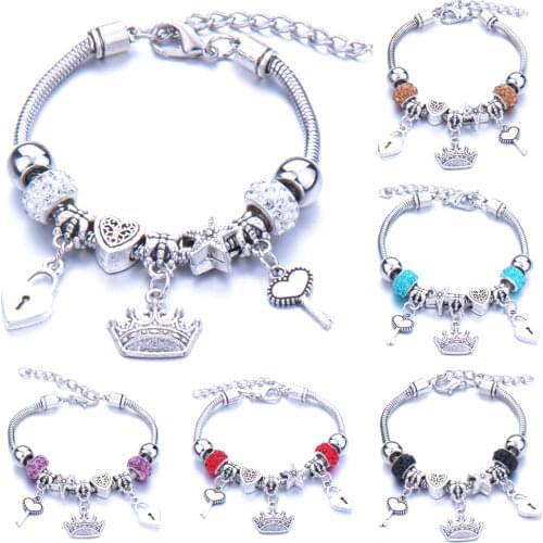 Tree of Life Bead Bracelet Fashion Crown Jewelry Crystal Charm Bracelet & Bangle Pulseras Mujer bracelets for women Wholesale
