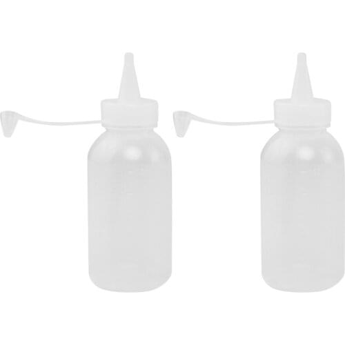 2pcs 100ML Plastic Sauce Squeezer Bottle Dispensing Bouteille Glue Dispenser Clear Liquid Dropper Bottle Dropshipping