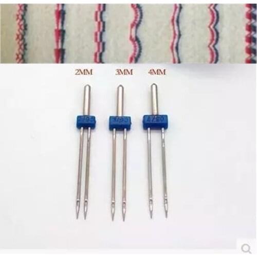 Domestic Sewing Machine 3 Pcs Double Twin Needles Pins Sewing Machine Size 2.0/90 3.0/90 4.0/90 Sewing Needles