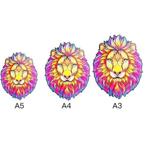 Wooden Puzzle lion Irregular Animal Puzzle Wooden Jigsaw Puzzle Decoration Crafts Figurines Home Decoration Accessories Gift