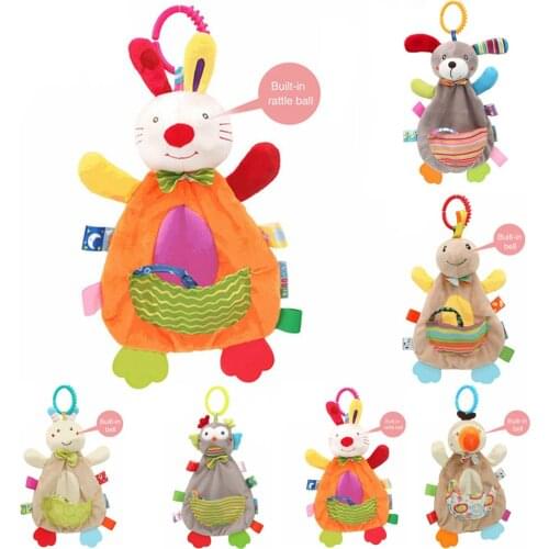 Baby Rattles Mobile Soft Baby Toys For Baby 0-12 Month Towel Bed Bell Cute Animal Christmas Gift Crib Newborn Toy
