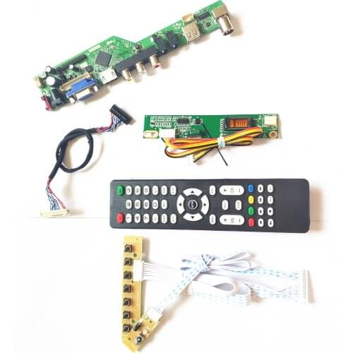 For LP154WX4-TLD4/TLE1 T.V56 drive board keyboard+Remote+Inverter LCD monitor HDMI-Compatible VGA USB AV RF LVDS 1CCFL 30Pin
