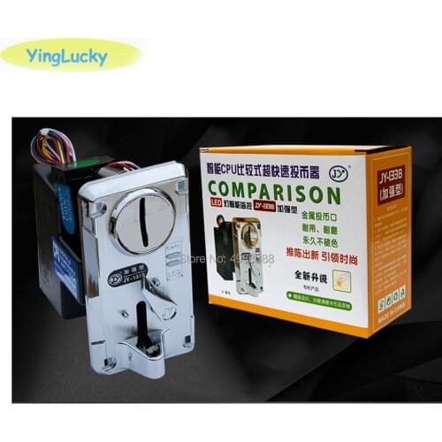 Electronic LED front panel coin acceptor CPU comparison Multi coin selector Arcade mechanism Led coin acceptor panel