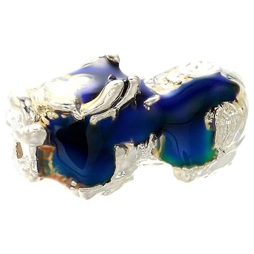 Enamel Chinese Pixiu Beads long retention color Lucky Bracelet Spacer beads Amulet Jewelry Making Accessories Necklace Findings