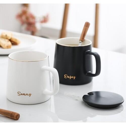 Nordic Instagram Style Ceramic Cup Creative Simple Couple Personalized Water Cup Ceramic Cup Mugs