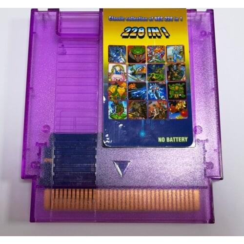 Classic Collection 228 In 1 No Battery Nes Card For 72 Pin 8 Bit Game Player
