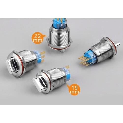 19mm/22mm stainless steel metal button switch waterproof Rotary Switch button switch light Self locking/self reset button