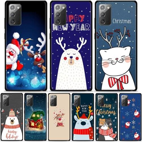Merry Christmas Cute Animals Phone Case for Samsung Galaxy Note 20 Ultra 10 Plus 5G 10Lite 9 8 M51 M31 M31s M30s M21 M11 Cover