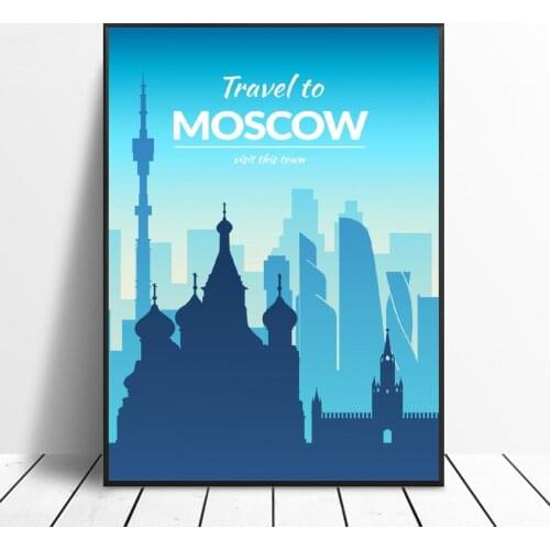 Moscow Canvas Travel poster Wall Art Pictures for Living Room Home Decor No Frame