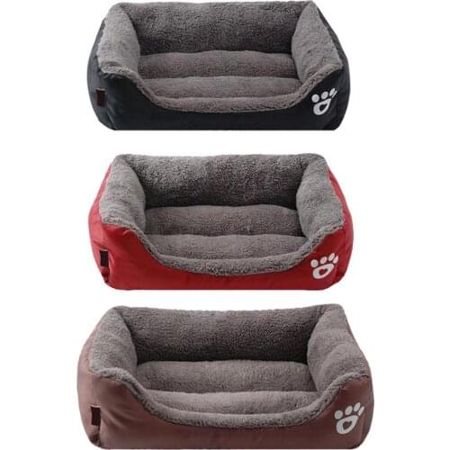 Hot 10 Colors Large Dog Bed Padded Soft Pet Nest House Warm Indoor Dogs Sleeping Kennel Cushion For Cat Puppy Cushion Pad