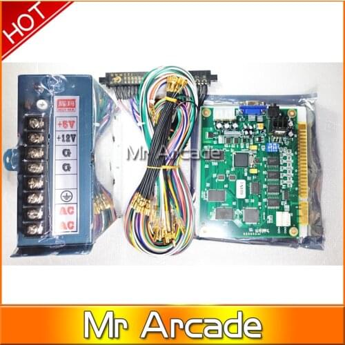 DIY arcade game kit jamma game pcb 60 in 1+28pin Wire harness+POWER SUPPLY for CRT /LCD 60 in 1 arcade video game machine