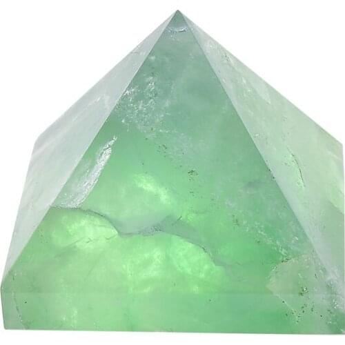 1pc Natural Green Fluorite Pyramid Gemstone Reiki Obelisk Crystal Point Energy Stone Handmade Crafts Polished Raw Crystals Tower