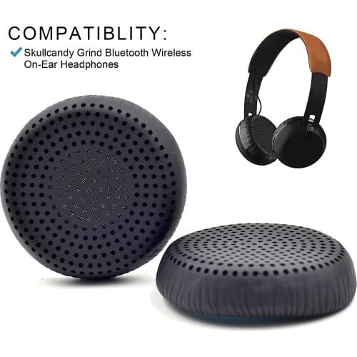 Defean Protein leather and memory foam Earpads Grind Wireless Ear pads seals for Skullcany Grind Wireless On-Ear headphones