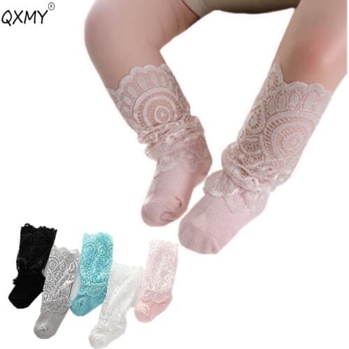 Socks Baby Girl Knee High Long Cotton Soft Mesh Breathable Lace Infant Socks Princess Spring Summer