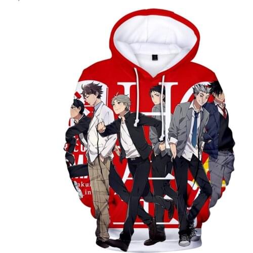 2020 New Anime Young Manga Harajuku Hooded Sweatshirt Haikyuu 3D Casual Adult Kids Pullovers Casual Hoodies Sweatshirts