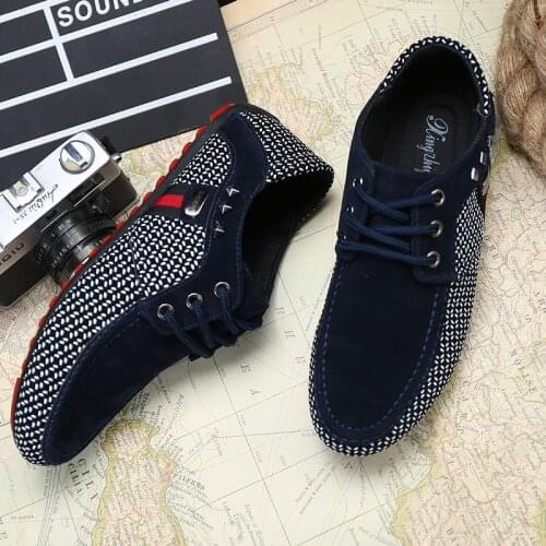 New fashion Men Flats Light Breathable Shoes Shallow Casual Shoes Men Loafers Moccasins Sneakers Peas Zapatos Hombre Shoes H434