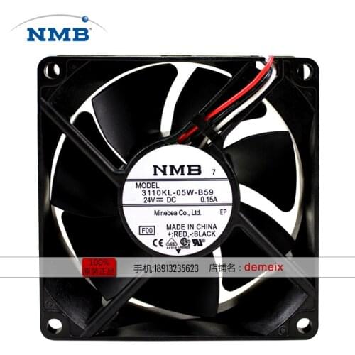 NEW NMB-MAT NMB 3110KL-05W-B59 24V 0.15A 8025 3lines frequency cooling fan